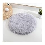 Haustierbett Haustier-Schlafbett für Hunde und Katzen, flauschiges Plüsch-Haustierkissen für Welpen, Teddy, weich, warm, Katzenkorb, Hund Haustierzubehör ( Color : Light Gray , Size : Diameter 40 cm )