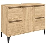 vidaXL Waschbeckenunterschrank Sonoma-Eiche 80x33x60 cm Holzwerkstoff