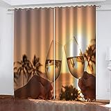 REPWEY Vorhänge Blickdicht Gardinen Mit Ösen Thermovorhang Verdunkelungsvorhang Für Kinderzimmer Wohnzimmer Fensterdekoration 3D Weihnachtsfest Muster Ösenschal 280X260cm (BxH) 2Er Set