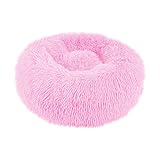 Kolylong® Hunde- und Katzenbett Rundes Flauschig Plüsch-Katzenbett-Hundehaus-Welpen-Kissen-tragbare Warme Weiche Bequeme Hundehütte Hundesofa Katzensofa Kissen in Doughnut-Form für Haustiere s-XXL