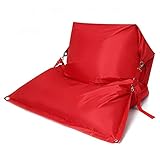 MKYOKO Sofaüberwurf 420D Oxford Stoff Wasserdicht Lounge Sitzsack Sitzsack Sofa Tatami Home Camping Outdoor (Color : Black) (red C)