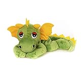 Habibi Plush Classic – 1814 Glücksdrache grün mit Hirsekörnerfüllung, Wärmestofftier zum Erwärmen in der Mikrowelle/Backofen