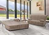 Talamo Italia 3-Sitzer-Schlafsofa Mina, Wohnzimmersofa, Trolley-Öffnung, Made in Italy, aus gepolstertem Stoff, inklusive Kissen, Cm: 165x90h85, Farbe Taubengrau