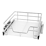 bremermann Teleskopschublade für 50 cm Schrank mit Einlegeboden Küchenschublade (Chrom)