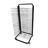 LAJUU Trocknungsregale, Metallstahl -Kunst Trocknungsregal Abnehmbare Regale Mobile Drucktrocknerschelfpraxis -Speicher -Display -Rack Mit Rädern Für Klassenzimmer, Kunststudios Und Heimnutzung/25 Reg