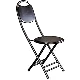 Klappstuhl Klappstuhl Garten Hochlehner Kompakter Tragbarer Rückenlehnenstuhl, Moderner Minimalistischer Veranstaltungsstuhl, Camping-Klappstuhl Im Freien, Für Wohnheim ( Color : Schwarz , S : 30*28*7