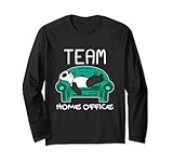 Team Home Office Panda Bär lustig Beruf Arbeiten Heimarbeit Langarmshirt