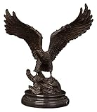 HANDIYA Skulptur Handwerkliche Bronze skulptur Falcon Statue verlängern Adlerflügel Tierfiguren Wildvogel Handwerk Modell Büro Haus Ausstattung Dekoration
