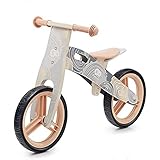 Kinderkraft Laufrad RUNNER, Lernlaufrad, Kinderlaufrad aus Holz, Kinderrad mit Tragegriff, 12 Zoll Räder, ab 3 Jahre, Grau