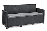 Koll Living Lounge Sets Emma - Verschiedene Ausführungen - hochwertige Sitzgruppe für den Garten - höchster Sitzkomfort durch ergonomische Rückenlehnen (3er Sofa)