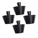 DOITOOL 4 Stück Badewannenstöpsel Waschbecken-Abflussstopfen Wannen-Abflussstopfen Badewannen-Gerät Waschbeckenabflüsse Wannenstopfen Stöpsel Toilette Schwarzer