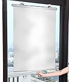 Saugnapf-Rollo, Verdunklungsrollos, undurchsichtige Faltrollos, Sichtschutz und Sonnenschutz, temporäre Jalousien mit Saugnäpfen, kein Bohren,B40xL60cm(16x24in)