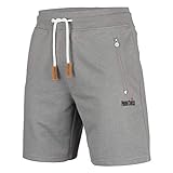 Mount Swiss Kurze Freizeithose Herren Liam I Kurze Sweatpants Herren mit Taschen - 2 Seiten- und 1 Gesäßtasche je mit Reißverschluß I Sport Shorts Herren in klassischen Farben Stahlgrau, M