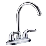 Cabilock 1 Stück Doppelschalter-Wasserhahn Waschbecken Filter Wasserhahn Edelstahl-Wasserhahn Waschbecken-Zubehör Edelstahl-Wasserhahn Herunterziehbarer Wasserhahn