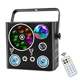 Discolicht Partylicht Discokugel RGB 5-in1 LED Bühnenlicht DMX-14CH Strahler mit Fernsteuerung Auto-/Sound Steuerung Muster Musikgesteuert für DJ Bar KTV Party Geburtstag