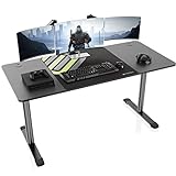 EUREKA ERGONOMIC Schreibtisch Modern Computertisch PC Tisch für Home Office Laptop, EIN einfach zu montierender Stabiler I-Form-Schreibtisch (152 × 66CM, Schwarz)