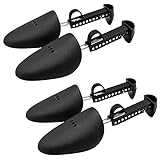 2 Paar Kunststoff verstellbare Länge Damen Schuhspanner Form Stiefel Halter Fersen Sportschuhe Form Unterstützung Pflege Form Schuhe (schwarz)