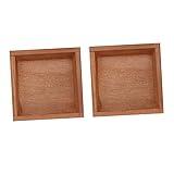 YARNOW 2 Stück Holz-Schmuckkästchen Quadratischer Blumentopf Holz-Schmuckkästchen Diy-Schatzkästchen Diy-Holzkiste Liebes-Schmuckkästchen Bambus Rustikale Holzkiste