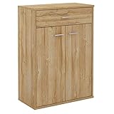 CARO-Möbel Kommode Tommy Sideboard Schrank in Wildeiche mit Schublade und 2 Türen