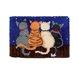 QOOEEDDS Matte Häkelgarn Cartoon Tier Bodenteppich Basteln Teppich Hook Entry Handgemachtes Werkzeug für Home Professional