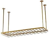 Weinregal Decke Weinregale Bar Restaurant Hängendes Weinglas Regal Unter Regal Glashalter Aufhänger Regal Multifunktionale Truhe Schrank Weinglas Organizer 120 x 35 cm 50 ~ 100 cm