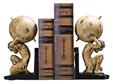 WQQLQX Statue Buchungs-Hercules Statue Buchhandel-dekorative Harz-Skulptur-Bücherregal-Dekoration, schwere Buchhandel, Art-Design Buchungs-Buchung, Buchend-Set Skulpturen