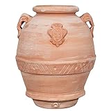 Biscottini Orcio Terrakotta-Übertopf, groß, 43 x 55 cm, große Terrakotta-Vasen, frostsicher, große Vasen für den Außenbereich, dekorativ und funktional