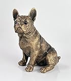 Animal Crackers Tier-Knallbonbons Leonardo Französische Bulldogge Bronzefigur, Dekoration, in Geschenkbox