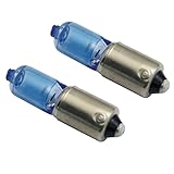 Hallenwerk 2x St. SUPER WHITE H10W BA9s 12V 10Watt Glühbirnen Halogen Lampen 9mm Metall Bajonettsockel Innenraumleuchte, Standlichtlampen für Ringe Angel Eyes