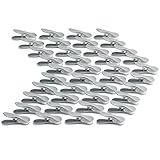 culiclean Soft Clips (40 stück, Ultimate Gray-weiß) Premium Wäscheklammern