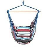 Home+Swing Chair Schaukel Langlebig Hängesessel Hängesessel Schaukel Sitz Mit 2 Kissen Für Indoor Outdoor Garten @ Silber
