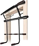 AthleticPro - Klimmzugstange Türrahmen mit Dip Station– Belastbar bis 200KG – Sichere Pull up bar - 20 cm höher im Rahmen –Dips&Push Ups