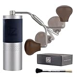 1Zpresso JX S manuelle Kaffeemühle Silber, Kapazität 35g mit konischem Mahlwerk aus Edelstahl - Numerische Einstellung, tragbare Kaffeemühle, bessere Mahlleistung.