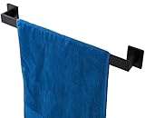 Taucent Moderne schwarze Handtuchstange, 40,6 cm, Handtuchstange für Badezimmer, Wandhalterung aus 304 Edelstahl, Duschtuchhalter für Badezimmer