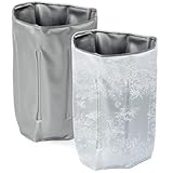 COM-FOUR® 2x Flaschenkühler für unterwegs - Weinkühler-Manschette mit Schnellverschluss - Kühlmanschette zum Kühlen von Bier, Wein und Softdrinks - Sektkühler (02 Stück - 32.8 x 15 cm - grau)