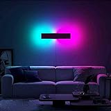 QJUZO 40cm Indoor Wandleuchte RGB LED Moderne Wandleuchten mit Fernbedienung Bunt Dimmbar Stimmungs-Beleuchtung für Wohnzimmer Schlafzimmer Flur Veranda Korridor Treppen