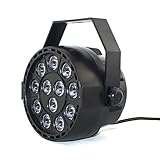 3 in 1 Scheinwerfer, LED Par Scheinwerfer, 12 LED Bühnenlicht Strahler Discolicht Partylicht, LED Licht, RGBW DMX Strobe Sound Aktiv Modus Beleuchtung DJ Lichteffekt für Show Bar KTV Party Halloween