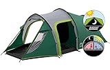 Coleman Chimney Rock 3 Plus Zelt, 3 Personen Tunnelzelt, 3 Mann Camping-Zelt, große abgedunkelte Schlafkabine blockiert bis zu 99% des Tageslichts, wasserdicht WS 4.500 mm