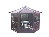 Stan-Wood GARTENLAUBE Holz PAVILLON mit Holzdach 3,5m x 3,5m OHNE SCHINDELN