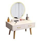CALMR Schminktisch, Touch-LED-Spiegel, Schminktisch, Schlafzimmermöbel, Nachttisch, einfach zu montieren, Make-up-Schminktisch-Set