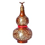 Chinesische Glückskürbis-Skulptur für Reichtum, Kupferstatue, Sammelfigur, 20 cm