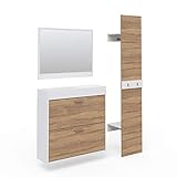 Vicco Flurgarderobe San Remo - Garderoben Set Spiegel Schuhschrank Wandpaneel Flur Diele Gäste