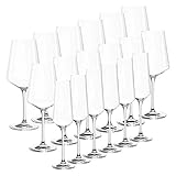 Leonardo Puccini Gläserset, 18-er Set, Teqton-Kristallglas, je 6 Gläser für Sekt, Rotwein, Weißwein, 069539