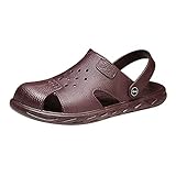 Generisch Sandalen Herren Strand Wandersandale Outdoorschuhe Herren Sommer Casual Ledersandalen Strandschuhe Anti Slip Closed Toe Sandalen Freizeit Flip Flops Trekkingsandalen Outdoor Sport