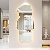 HYQHYX Wandspiegel, 3 Farben, Ganzkörperspiegel, Bär Dekorativer Spiegel, Rahmenloser LED-Spiegel für Badezimmer mit Smart-Touch-Taste, 70 x 150 cm (Size : 80 * 180CM)