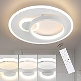 ZMH Deckenlampe Led Deckenleuchte Wohnzimmer - 33W Dimmbar mit Fernbedienung Flurlampe Modern Design Wohnzimmerlampe für Schlafzimmer Küche Esszimmer Büro Jugendzimmer