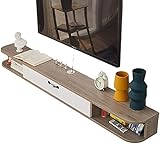 Schwimmender TV-Ständer Wandmontage Medienkonsole 100/120/140/170 cm Massivholz Ökologisches Board TV Wohnzimmer Dekoration Schrank Hängeregal (Größe: 100 cm)