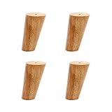 Möbelbeine massiver Eiche mit schrägem Kegel, Ersatz-Couchtischbeine, for Heimwerker-Schreibtisch, Bank, Schrank, 8-70 cm, 4er-Set, mit Montageplatte, Schrauben, Bodenschutz qiruiwang ( Size : 10cm/3.