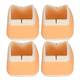 Silikon-Möbelschutz, stoßdämpfend, leicht zu reinigen, vielseitig einsetzbar, Silikon-Stuhlfußabdeckungen für Couchtische(Orange (Quadratrosa für den Bestelllink))
