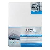 SETEX Molton Köper Matratzenschutz, Spannbetttuch, 100 x 200 cm, 100 % Baumwolle, Basic, Weiß, 1308100200404002